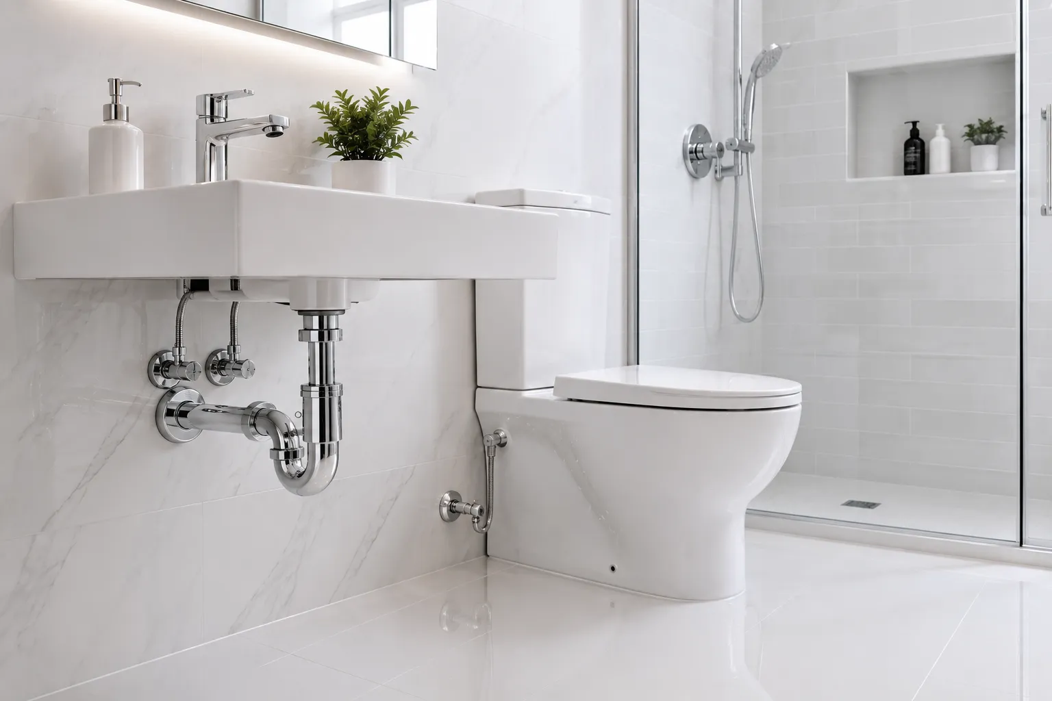 Licensed Plumb Construct bathroom plumber completing professional bathroom plumbing repairs at a Melbourne residential property