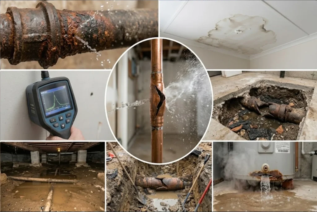 Burst pipes repair by a licensed Melbourne plumber